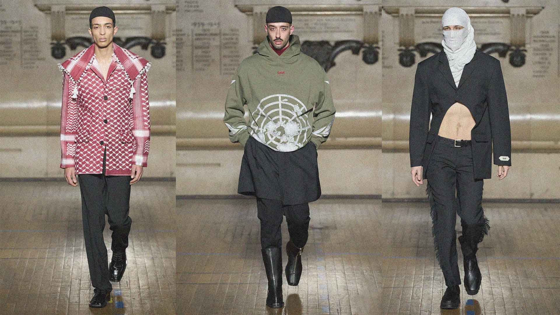 GMBH סגרו את שבוע אופנת הגברים בתצוגה פרו פלסטינית ואנטישמית